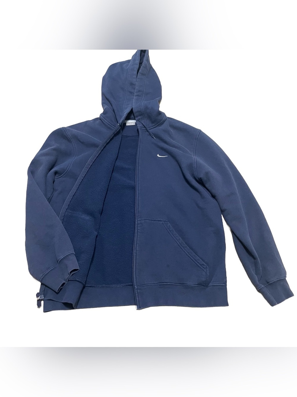 Nike Men's Navy Blue Full-Zip Hooded Sweatshirt